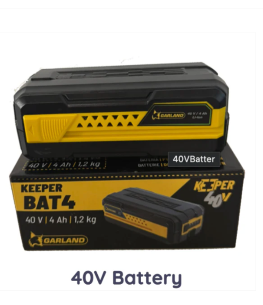 Garland 40V 4Ah battery charger with LED indicator - fast charging for cordless lawn sweepers