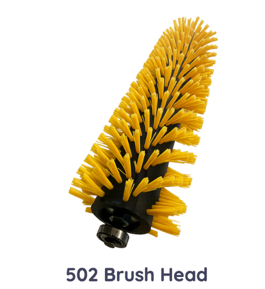 Garland 502E yellow bristle brush roller close-up view