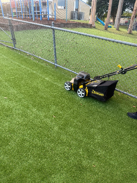 Professional electric lawn sweeper 602W with adjustable handle and collection bag