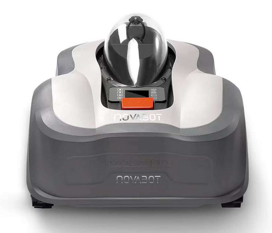 Robotic Lawn Fower NovaBot N2000 from behind