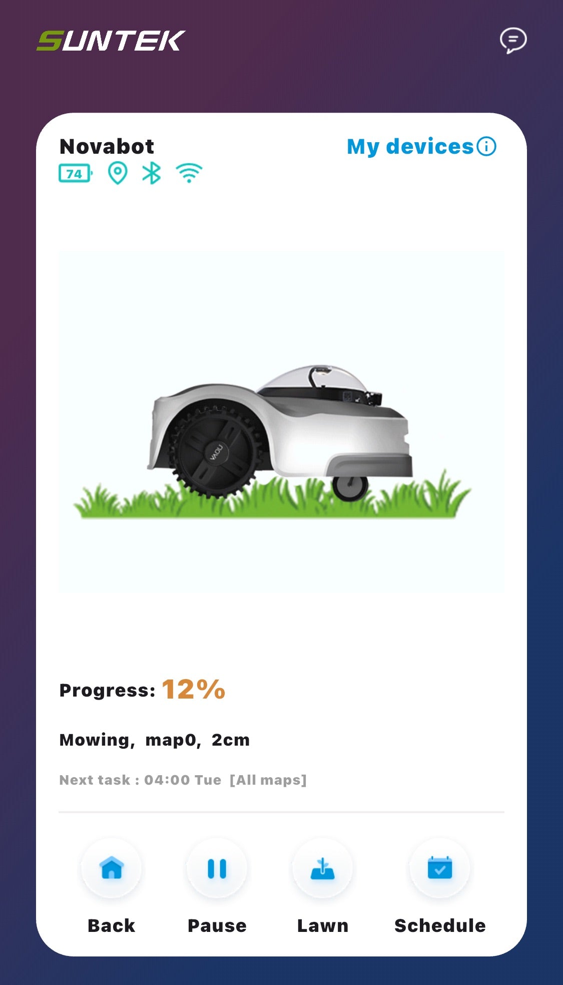 Suntek V600 Robotic Lawn Mower